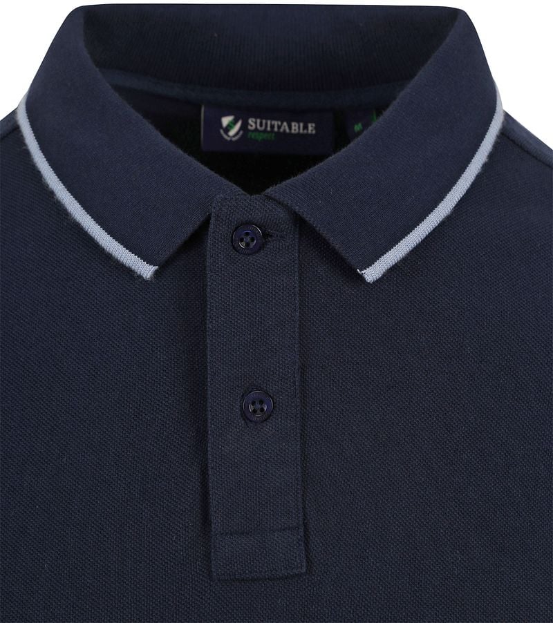 Suitable Respect Poloshirt Tip Ferry Navy  - Größe L günstig online kaufen