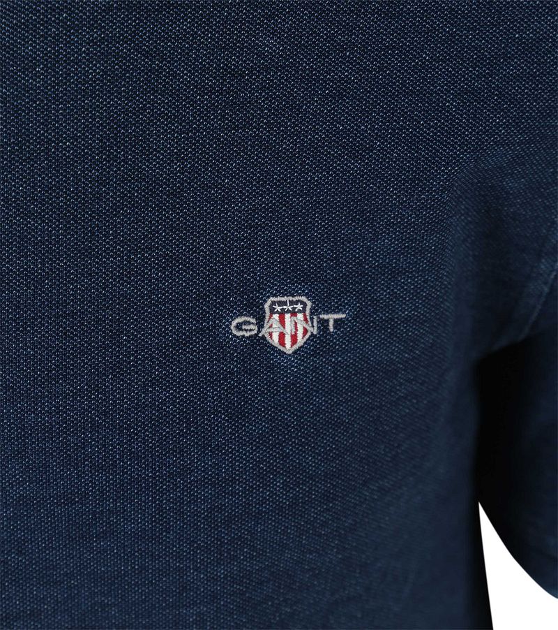 Gant Polohemd Pique Navy Melange - Größe XXL günstig online kaufen