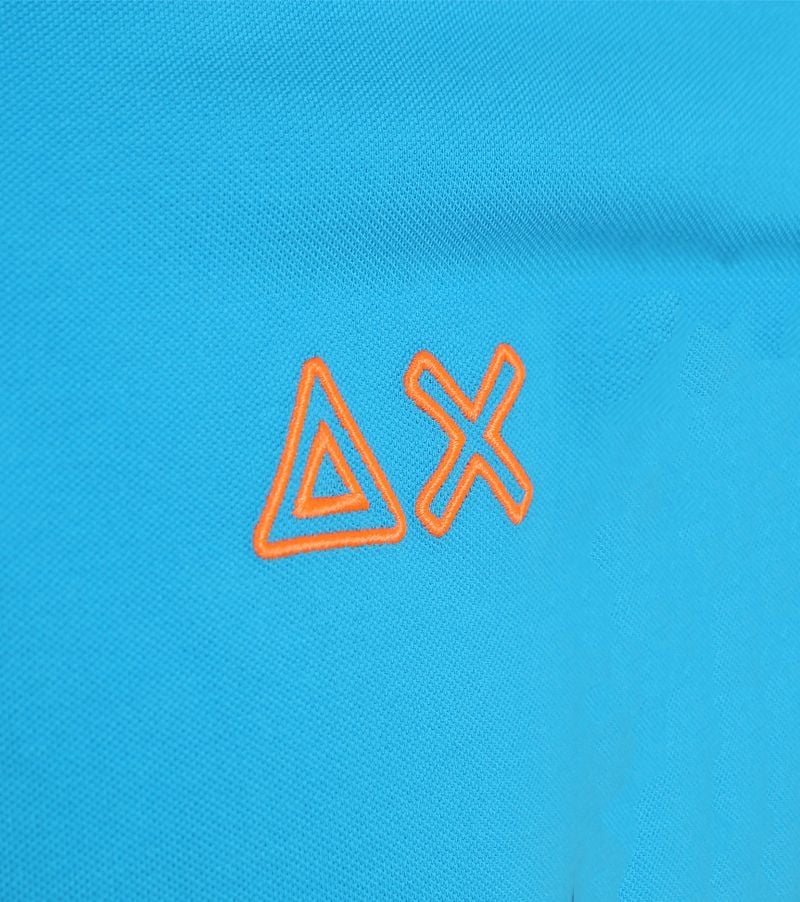 Sun68 Poloshirt Logo Fluo Blau - Größe 3XL günstig online kaufen