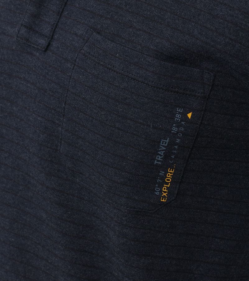 Casa Moda Longsleeve Poloshirt Streifen Navy - Größe M günstig online kaufen