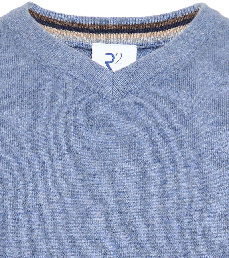 R2 Pullover Merino Wool Blau - Größe 3XL günstig online kaufen