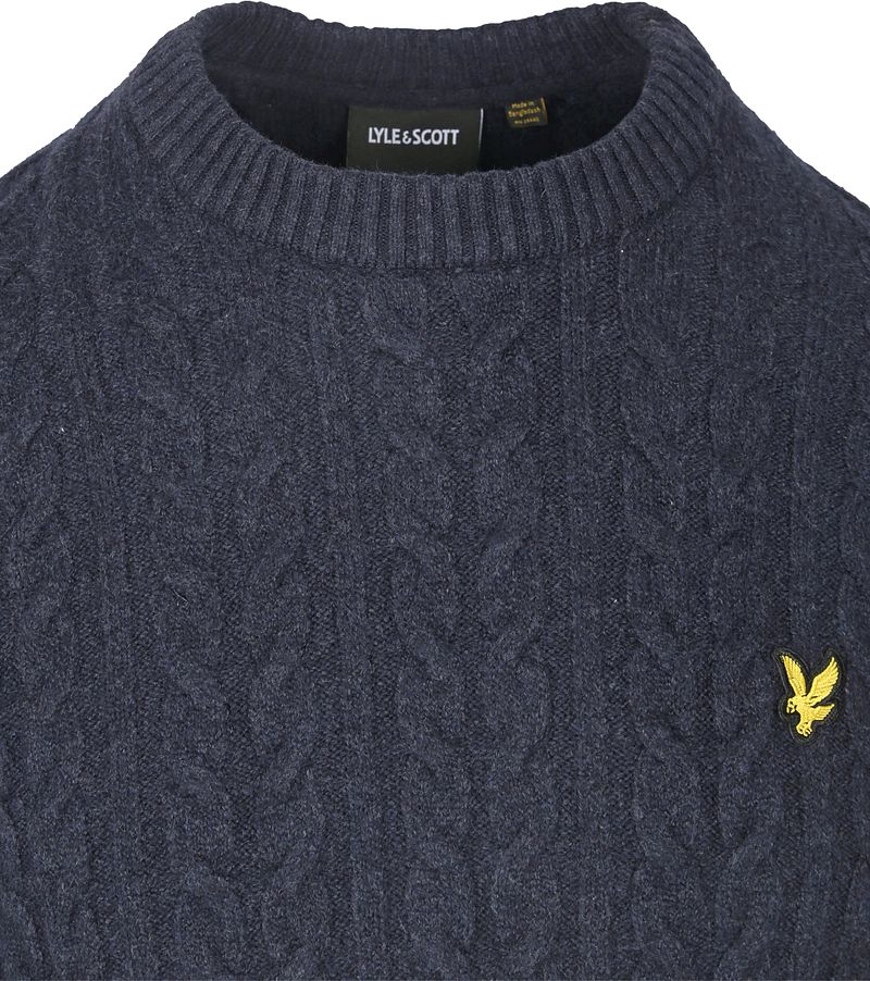 Lyle & Scott Cable Pullover Navy - Größe L günstig online kaufen