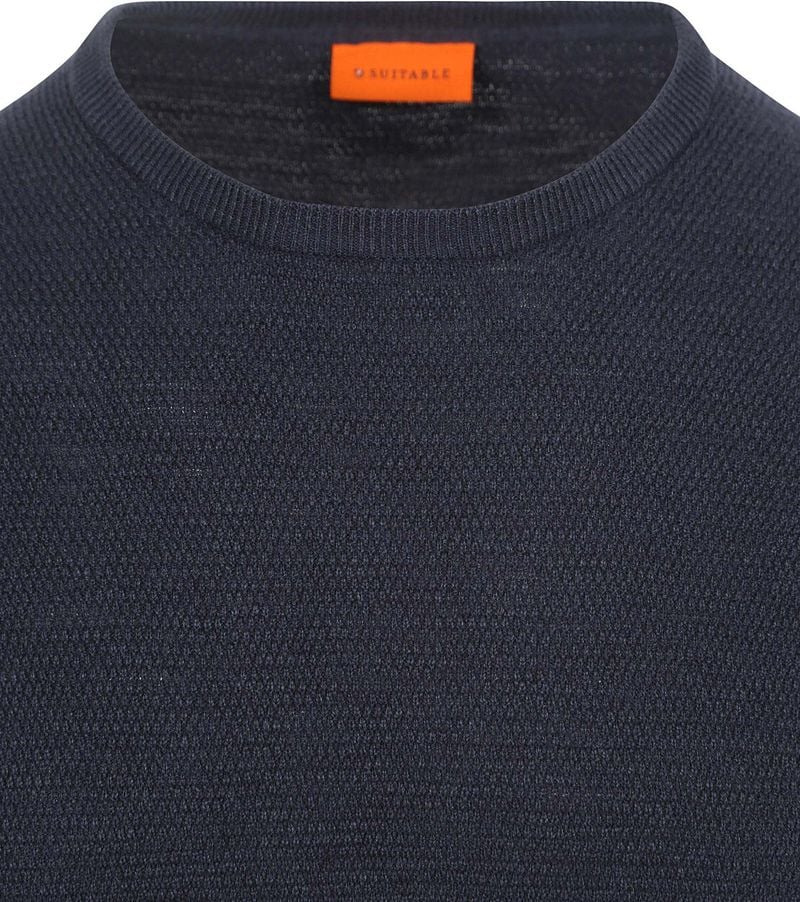 Suitable Pullover Structure Slub Navy - Größe 3XL günstig online kaufen
