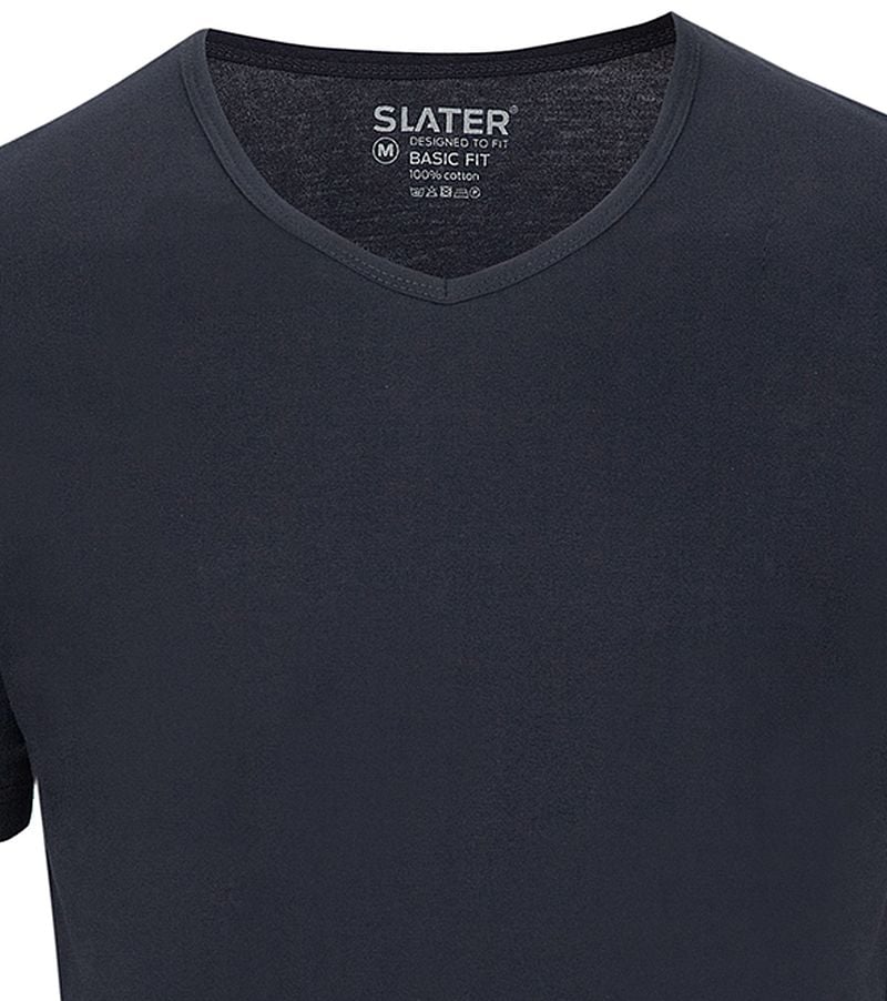 Slater 2er-pack Basic Fit T-shirt V-Ausschnitt Dunkelblau - Größe XXL günstig online kaufen
