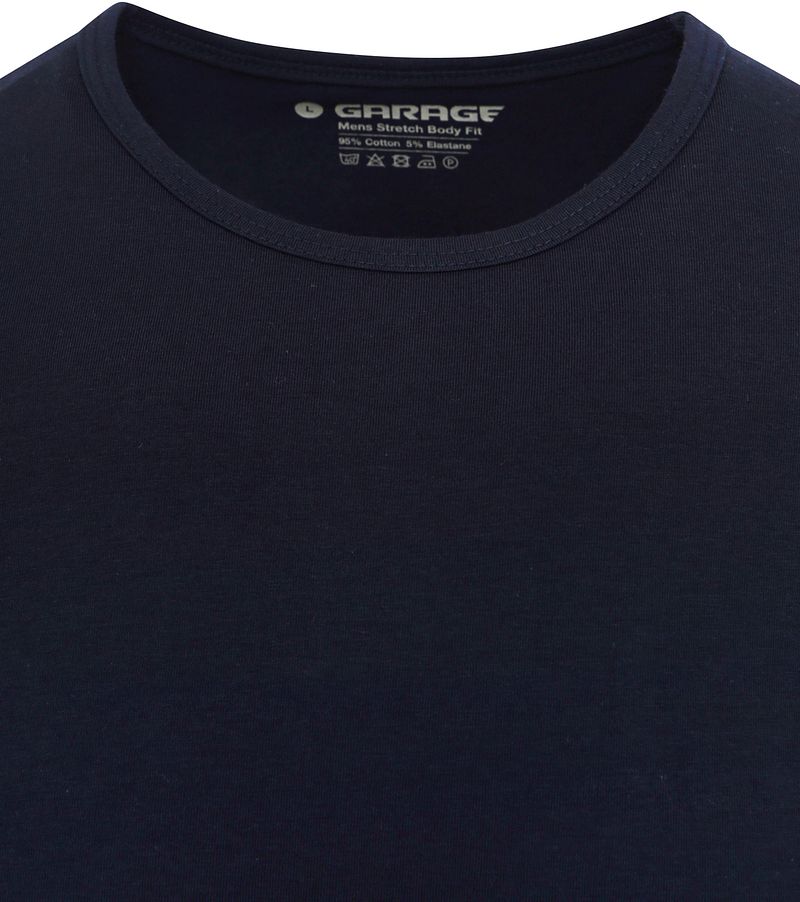 Garage Stretch Basic T-Shirt Navy Rundhals - Größe S günstig online kaufen