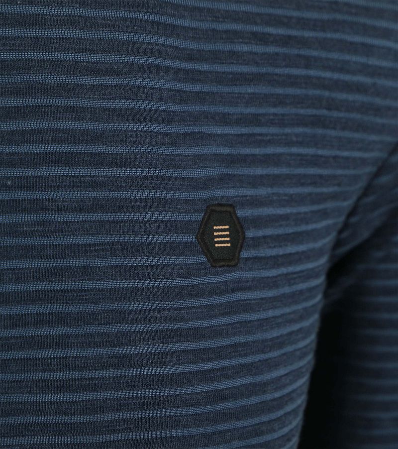 No Excess Velvet Stripes T-Shirt Navy - Größe XXL günstig online kaufen