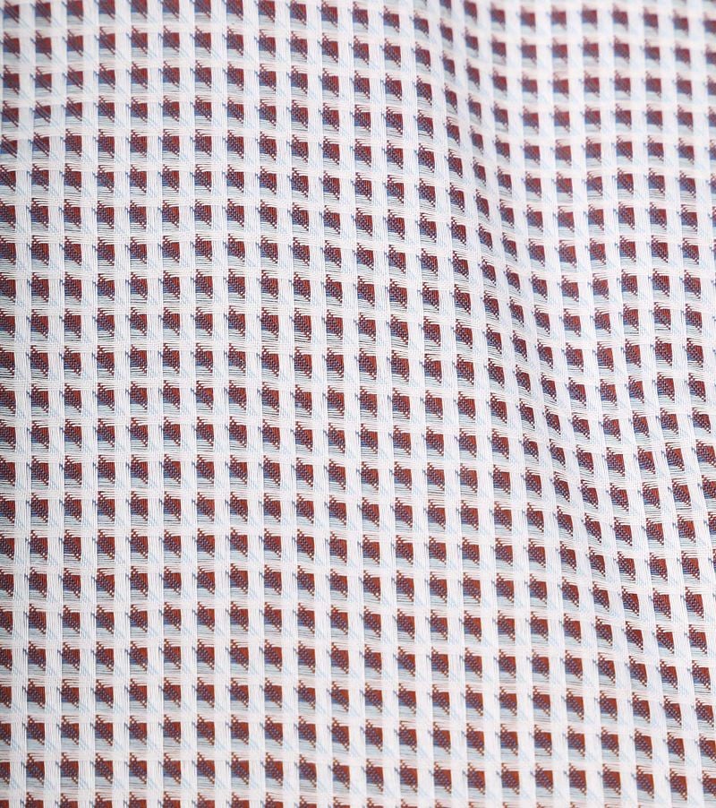 OLYMP Hemd Level 5 Druck Weiß Bordeaux - Größe 42 günstig online kaufen