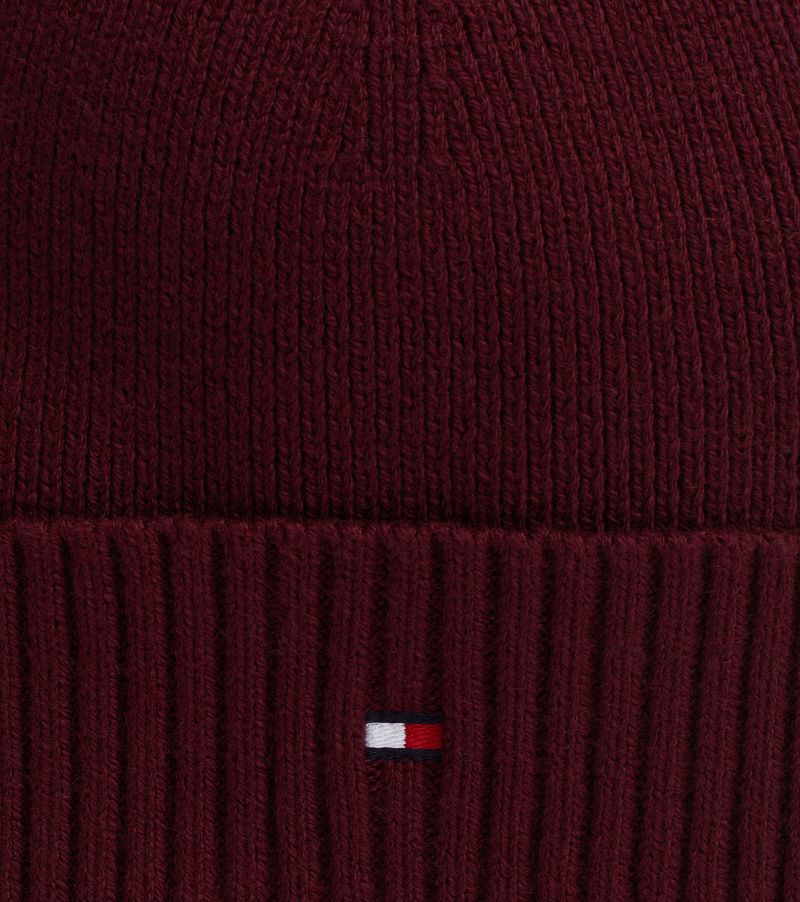 Tommy Hilfiger Knitted Mütze Bordeaux - günstig online kaufen