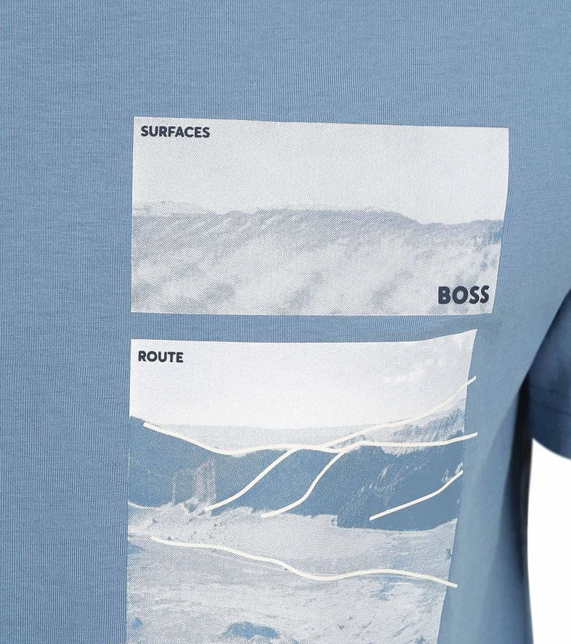 Boss T-shirt Dune Blauw
