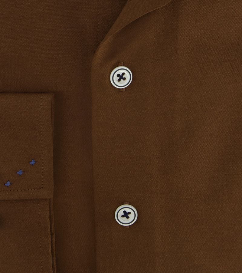 R2 Modern-Fit Hemd Braun - Größe 45 günstig online kaufen