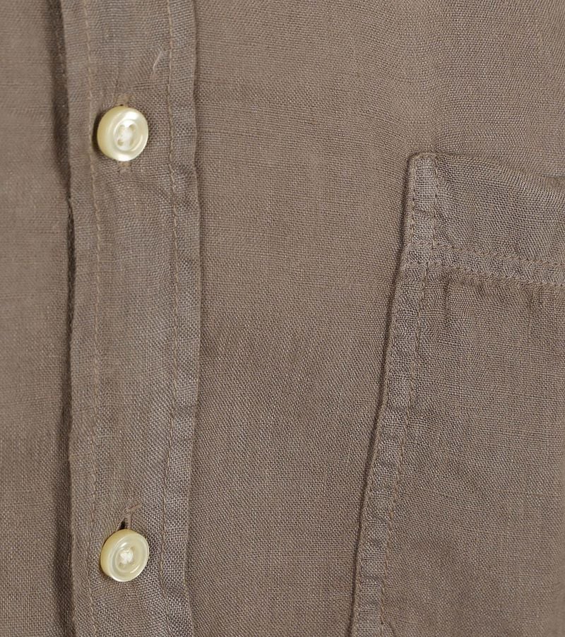 BOSS Relegant Hemd Leinen Taupe - Größe M günstig online kaufen