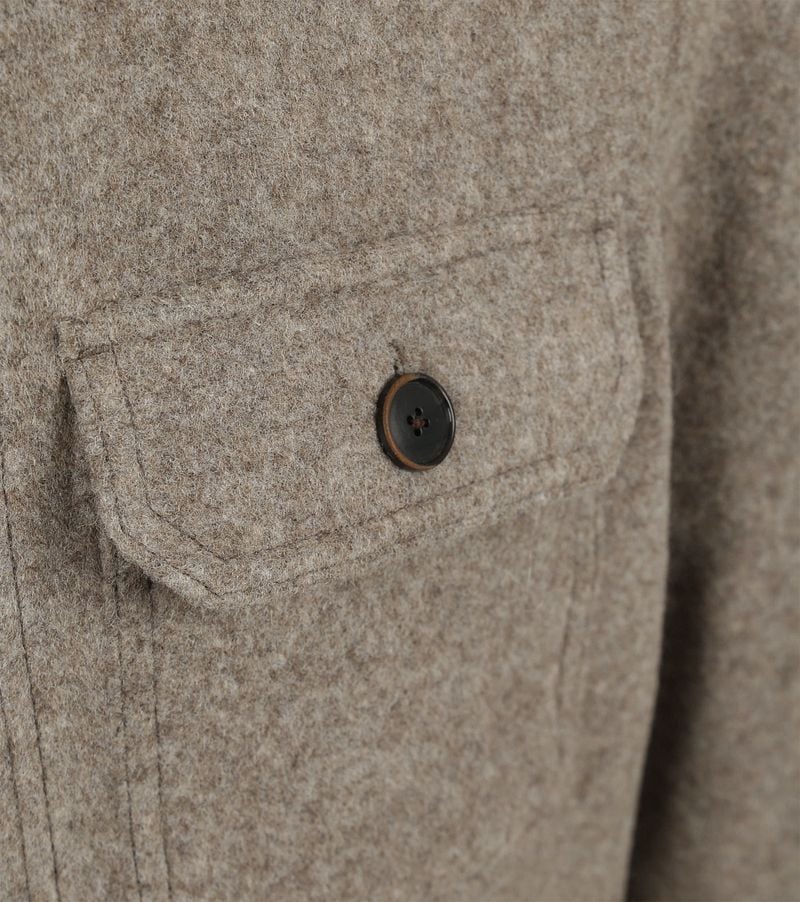 Profuomo Overshirt Woolmix Taupe  - Größe XL günstig online kaufen