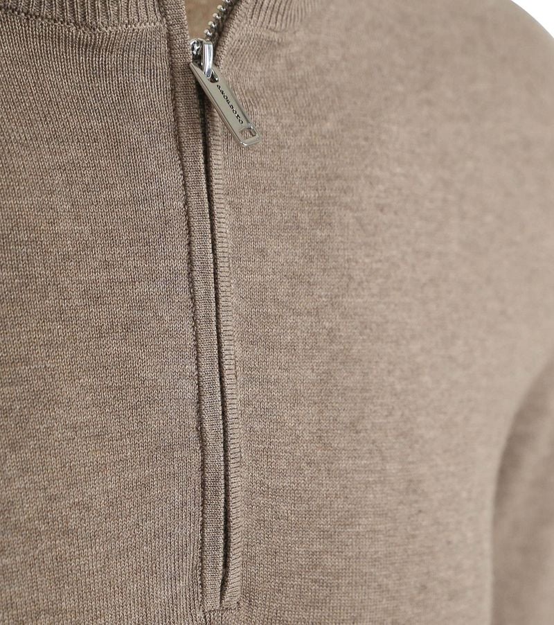Profuomo Half Zip Pullover Luxury Basic Taupe - Größe M günstig online kaufen