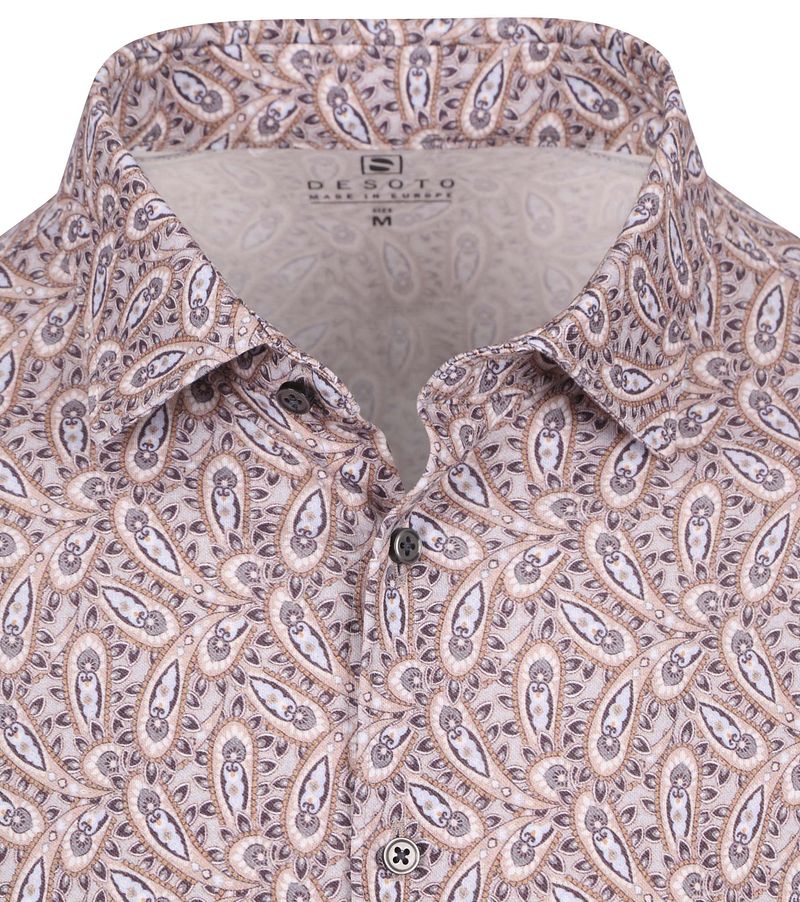 Desoto Overhemd Timeless Elegance Paisley Beige