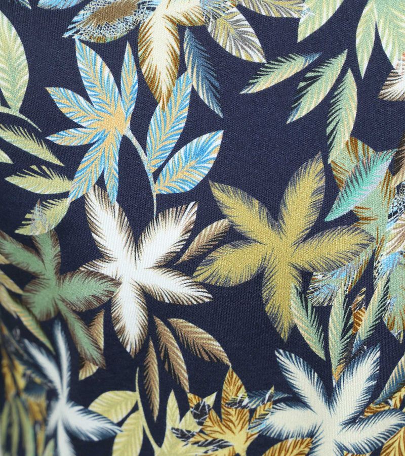 Desoto Short Sleeve Jersey Overhemd Botanic Print Navy