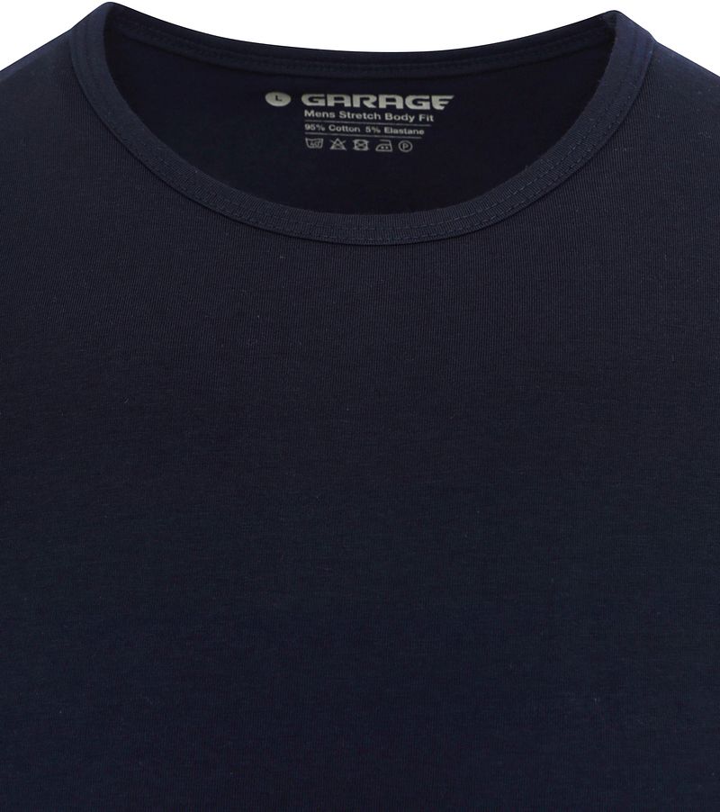 Garage Stretch Basic T-Shirt Navy Rundhals - Größe XL günstig online kaufen