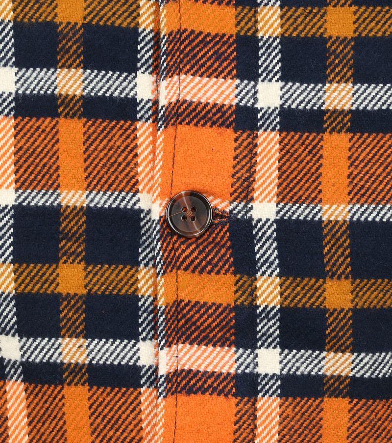 KnowledgeCotton Apparel Overshirt Karo Orange - Größe XL günstig online kaufen