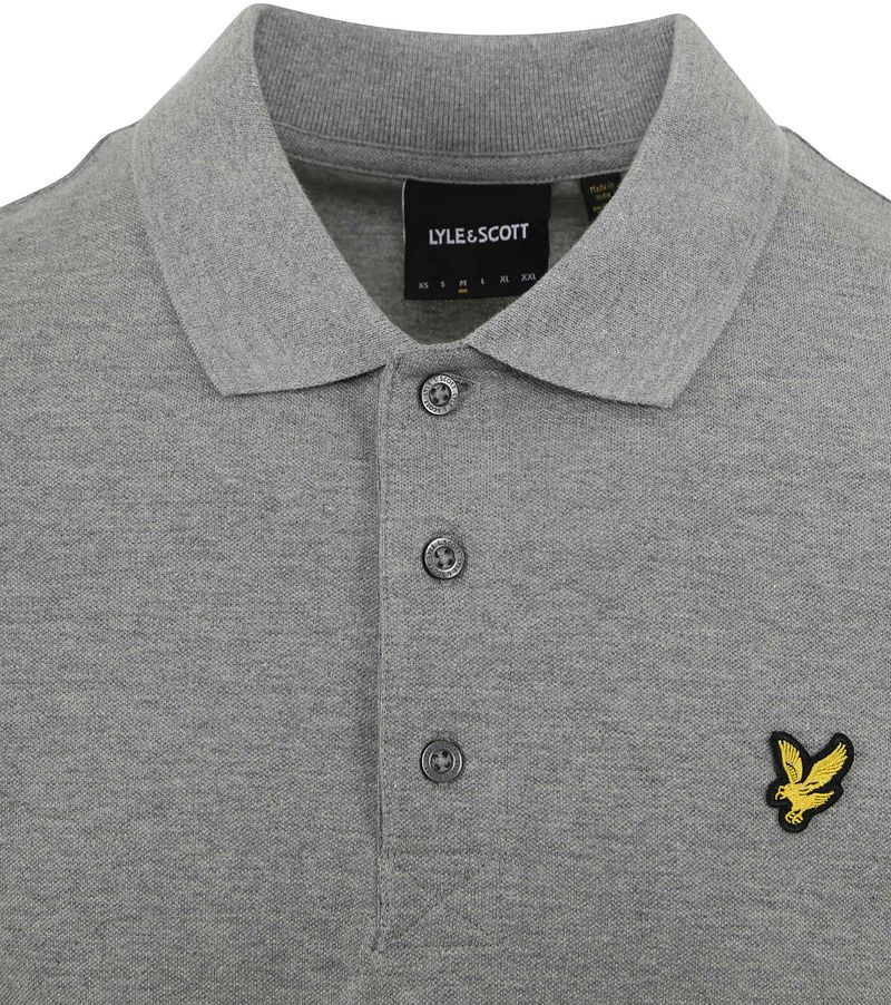 Lyle and Scott Longsleeve Polo Grau - Größe XXL günstig online kaufen