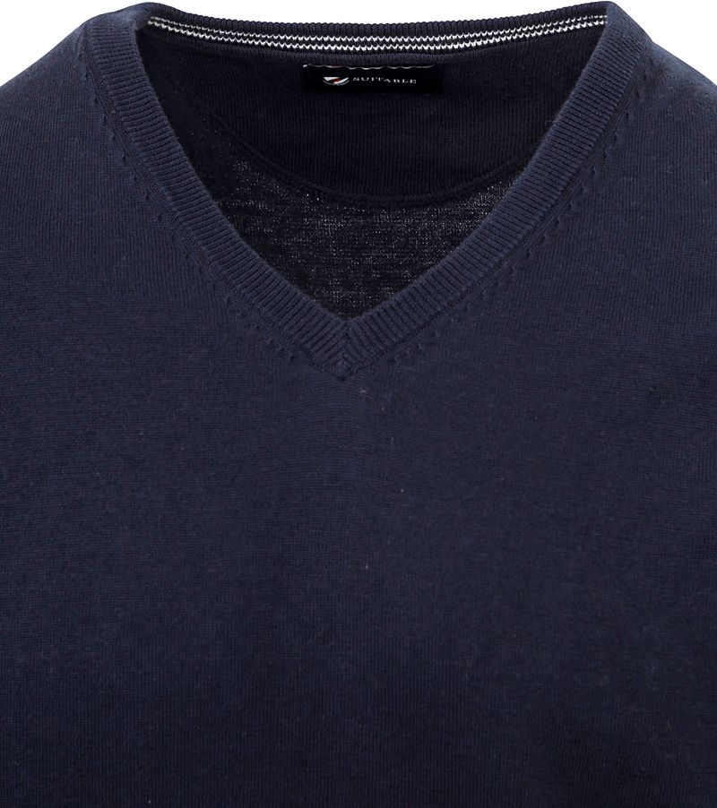 Suitable Pullover Vini V-Ausschnitt Navy  - Größe M günstig online kaufen