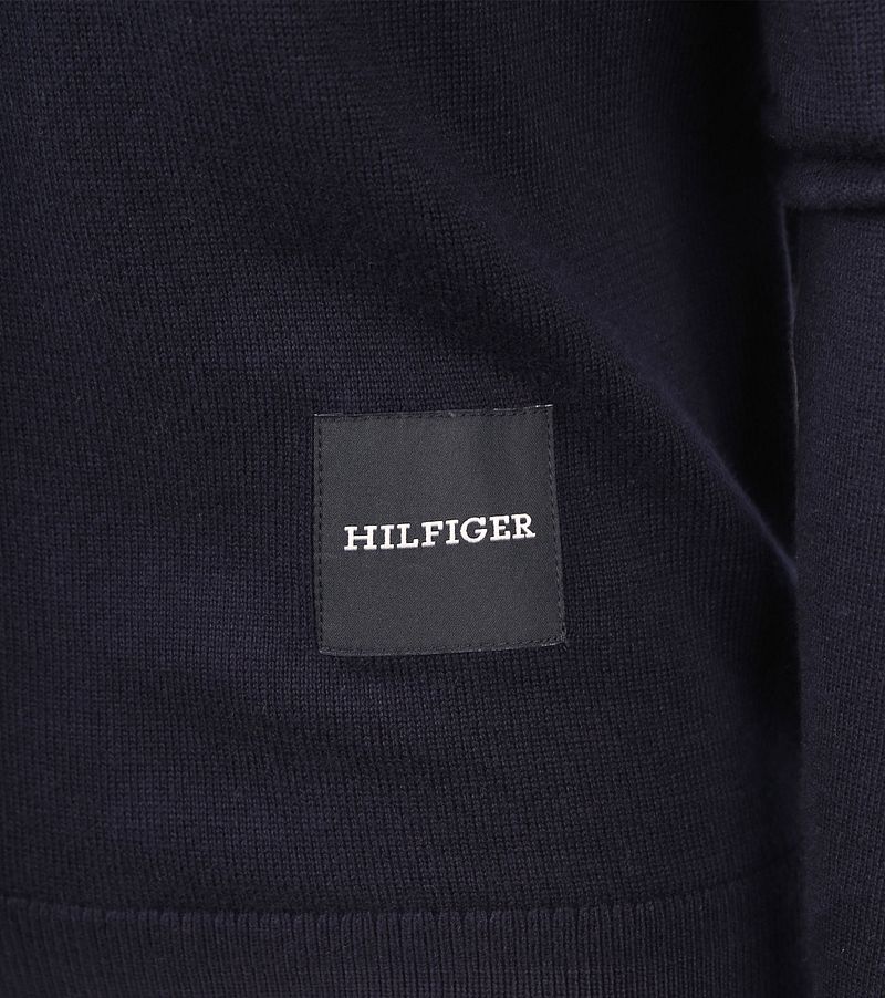 Tommy Hilfiger Strickjacke Monotype Navy - Größe XXL günstig online kaufen