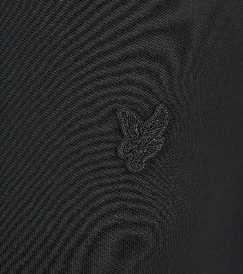 Lyle and Scott Tonal Eagle Polo Schwarz  - Größe XL günstig online kaufen