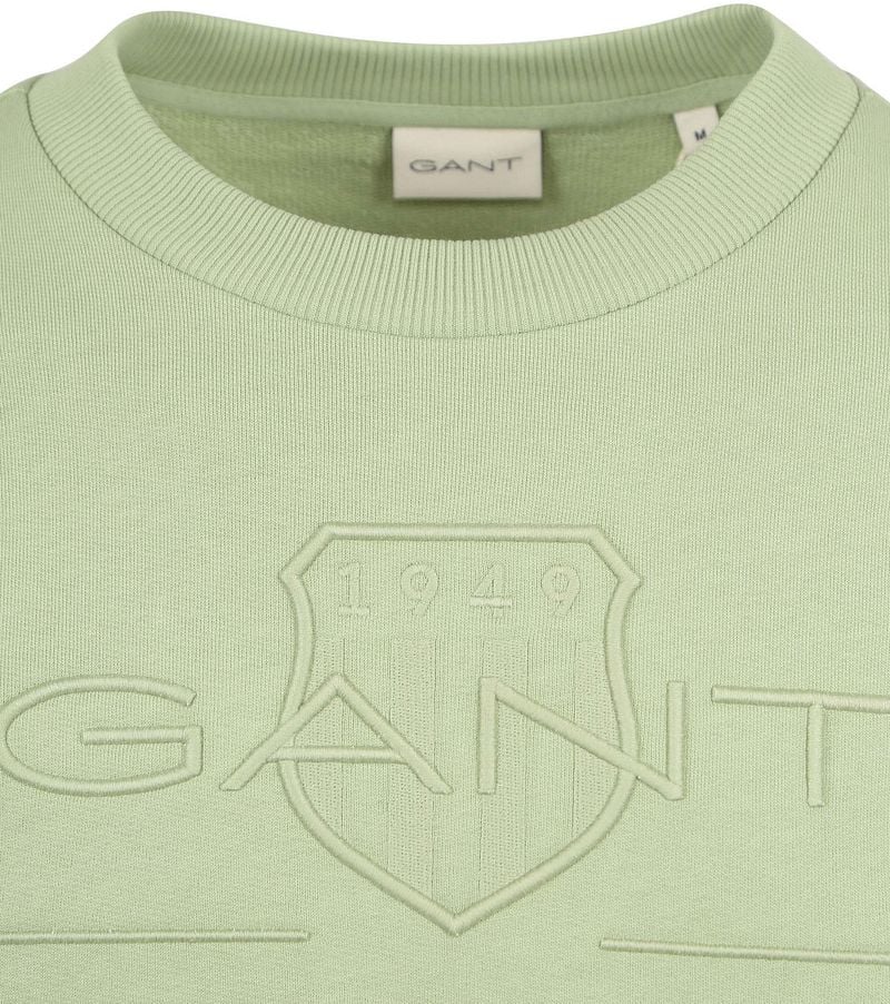 Gant Pullover Embossed Logo Hellgrün - Größe XL günstig online kaufen