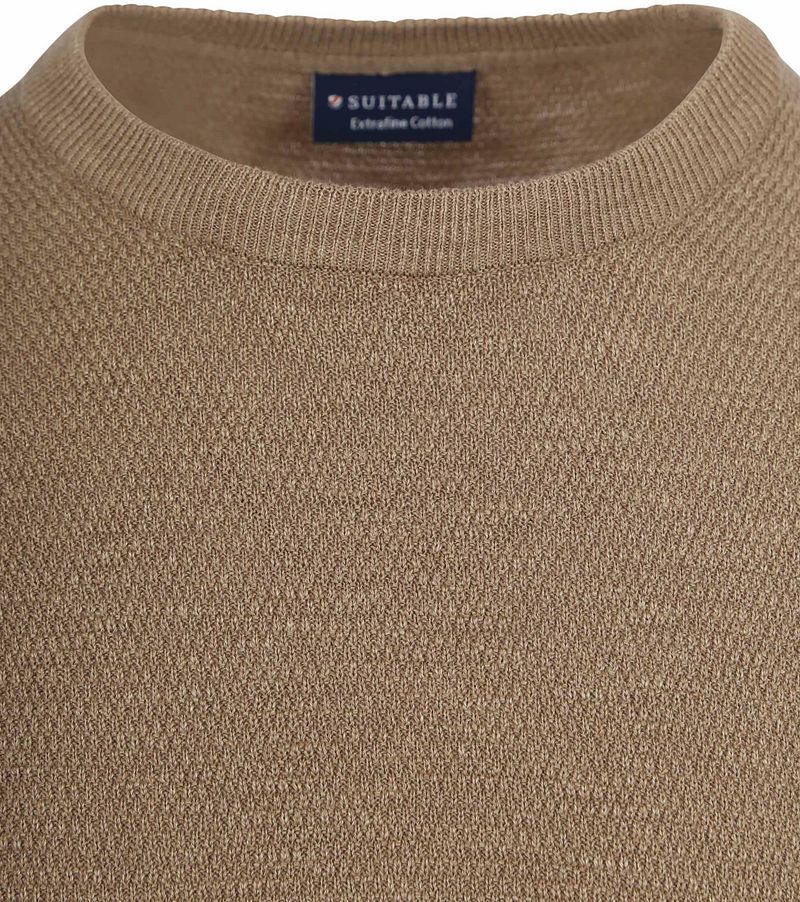 Suitable Pullover Struktur Taupe - Größe M günstig online kaufen