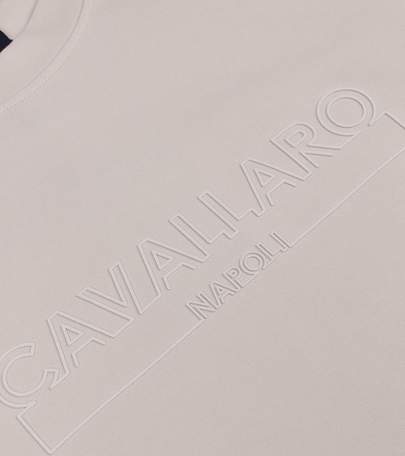 Cavallaro Beciano Sweater Logo Ecru - Größe XXL günstig online kaufen