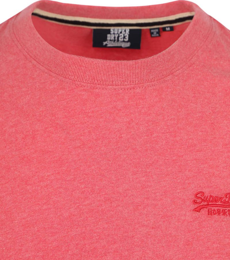 Superdry Classic T Shirt Melange Rosa - Größe XXL günstig online kaufen