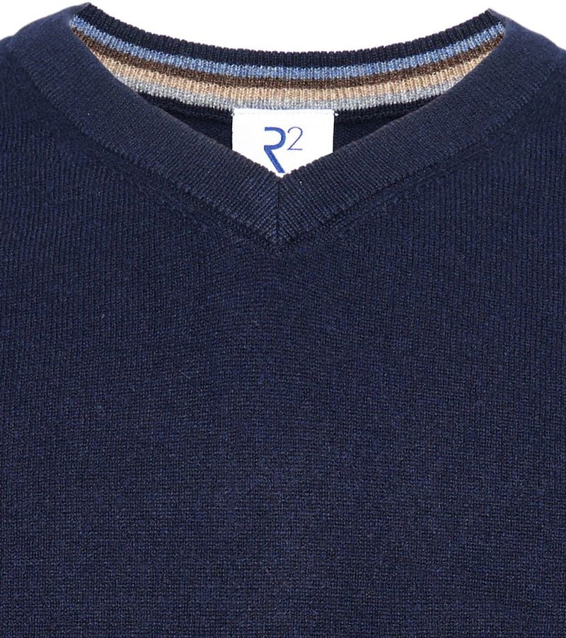 R2 Pullover Merino Wool Navy - Größe M günstig online kaufen