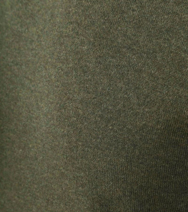Steppin' Out Pullover V-hals Merinowol Olijfgroen