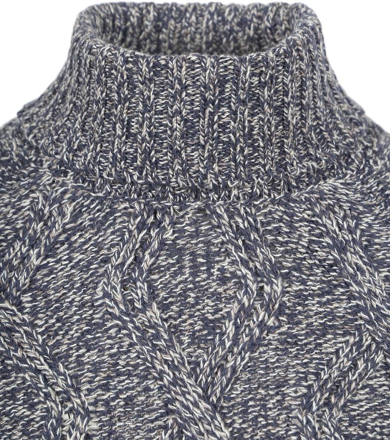 NZA Rollkragenpullover Eli Cable Melange Navy - Größe M günstig online kaufen