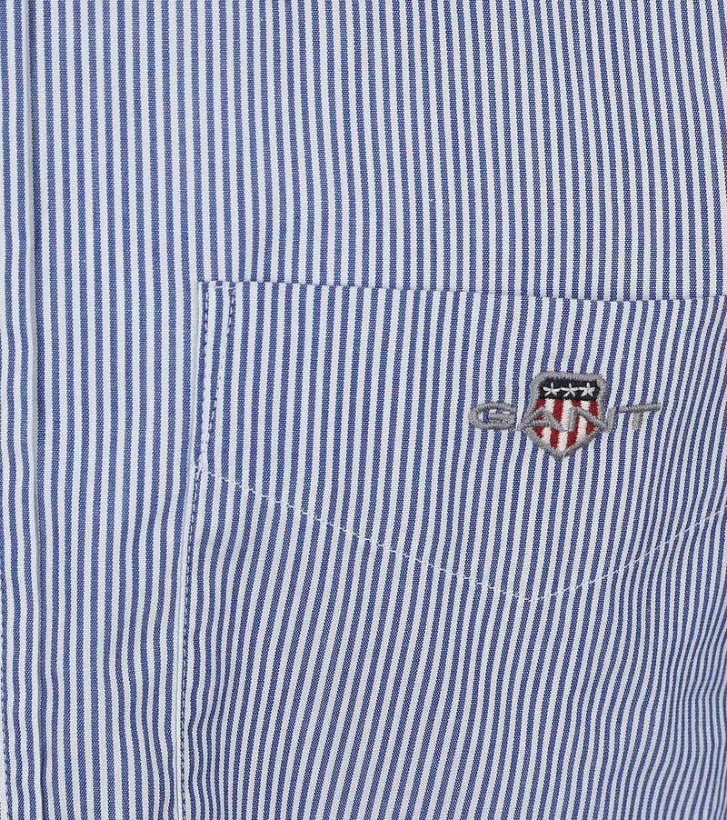 Gant Poplin Banker Hemd Stripe Blau - Größe 3XL günstig online kaufen