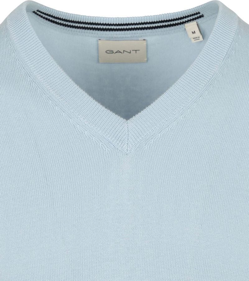 Gant Pullover V-Hals Lichtblauw