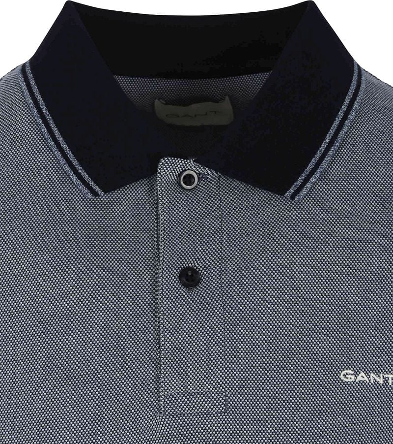 Gant Shield Oxford Piqué Poloshirt Navy - Größe XXL günstig online kaufen