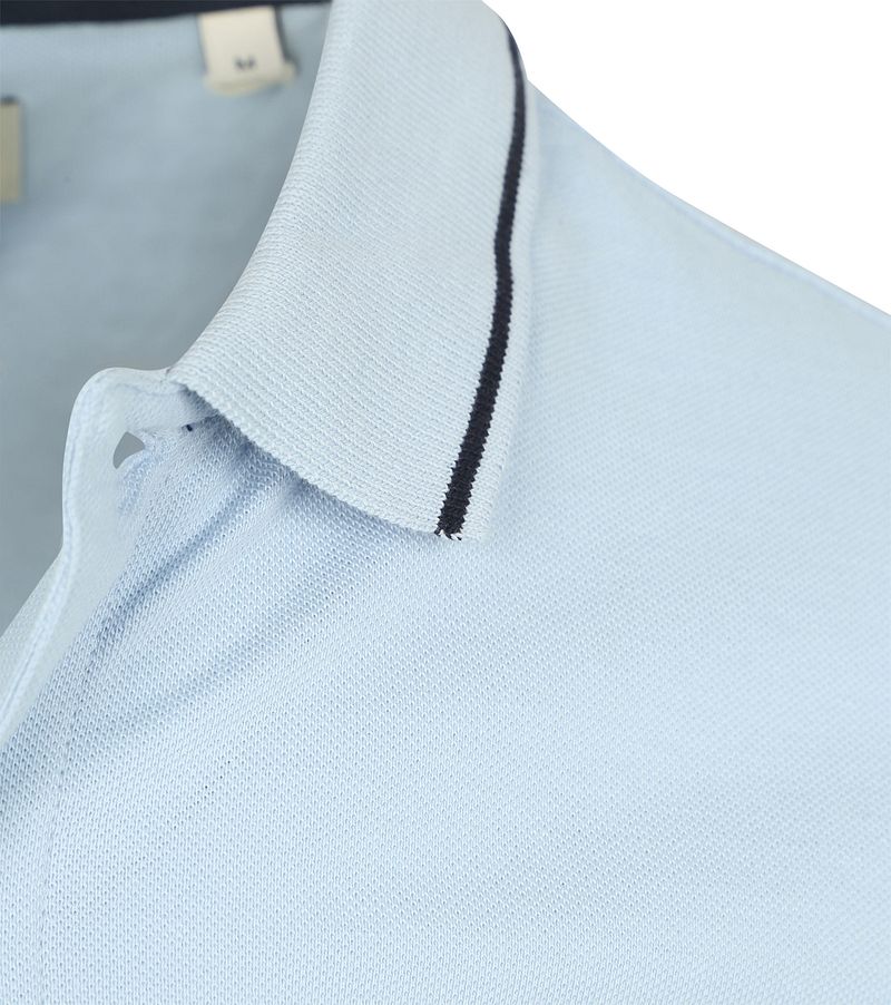 Gant Tipping Piqué Poloshirt Lichtblauw