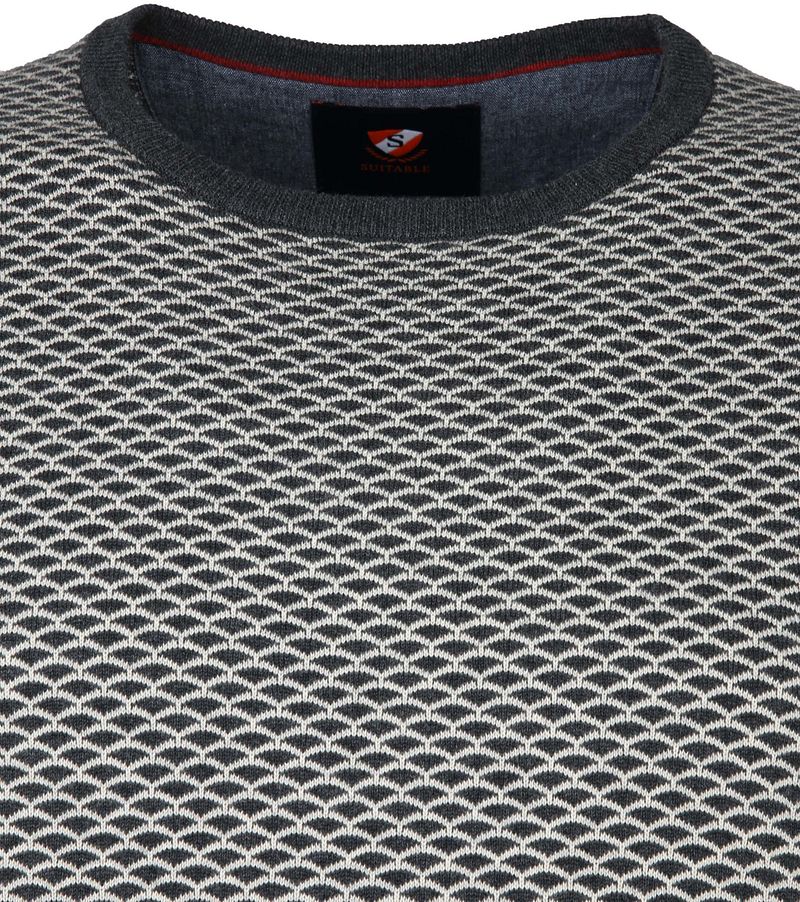 Suitable Baumwolle Zach Pullover Grau Design - Größe XXL günstig online kaufen