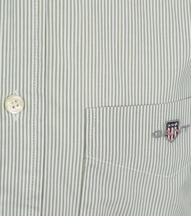 Gant Poplin Banker Hemd Stripe Grun - Größe XXL günstig online kaufen