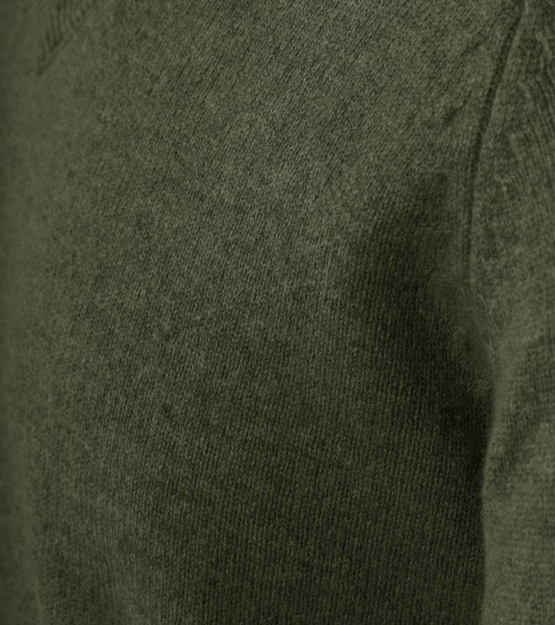 Steppin' Out Pullover V-Ausschnitt Lammwolle Olivgrün - Größe XXL günstig online kaufen