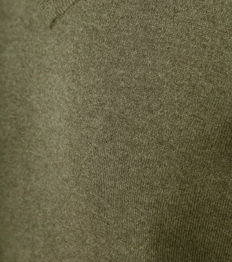 Steppin' Out Pullover Cotton Cashmere V-Ausschnitt Olivgrün - Größe S günstig online kaufen