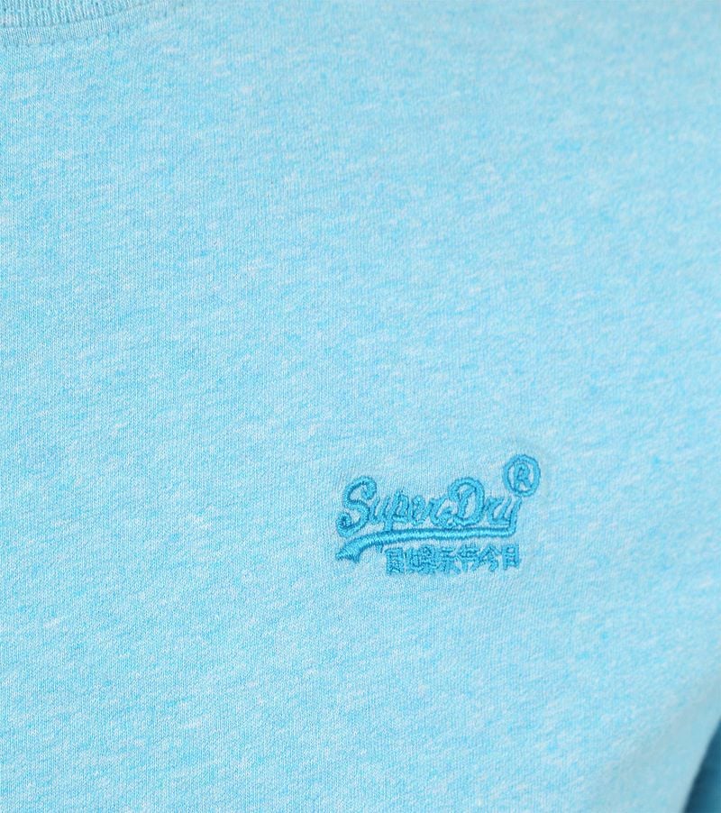 Superdry Classic T Shirt Melange Hellblau - Größe M günstig online kaufen
