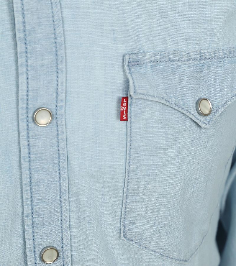 Levi's Barstow Western Hemd Hellblau - Größe L günstig online kaufen