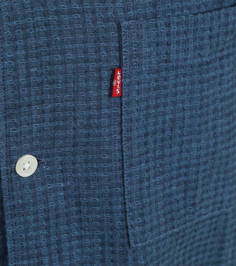 Levi's Short Sleeve Overhemd Duke Dobby Blauw