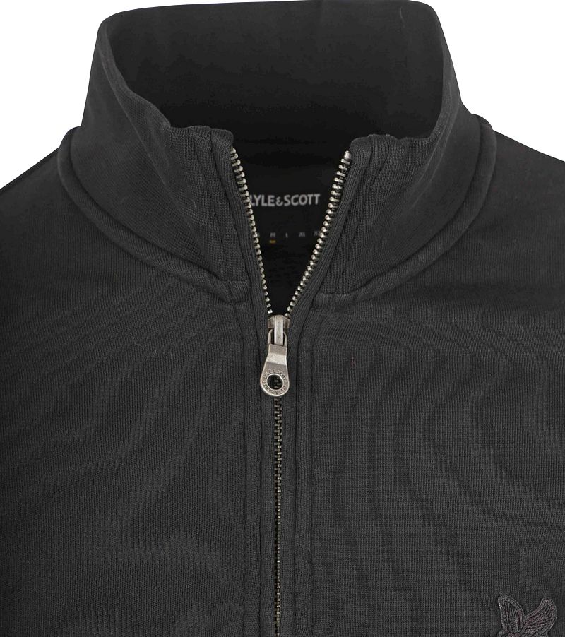 Lyle and Scott Lyle & Scott Half Zip Pullover Tonal Zwart