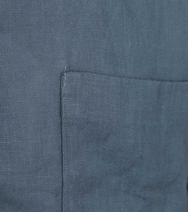 Marc O'Polo Overhemd Linnen Donkerblauw
