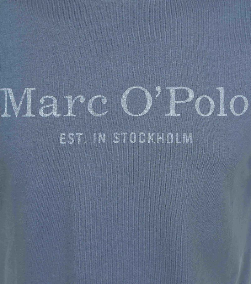 Marc O'Polo T-Shirt Logo Blauw