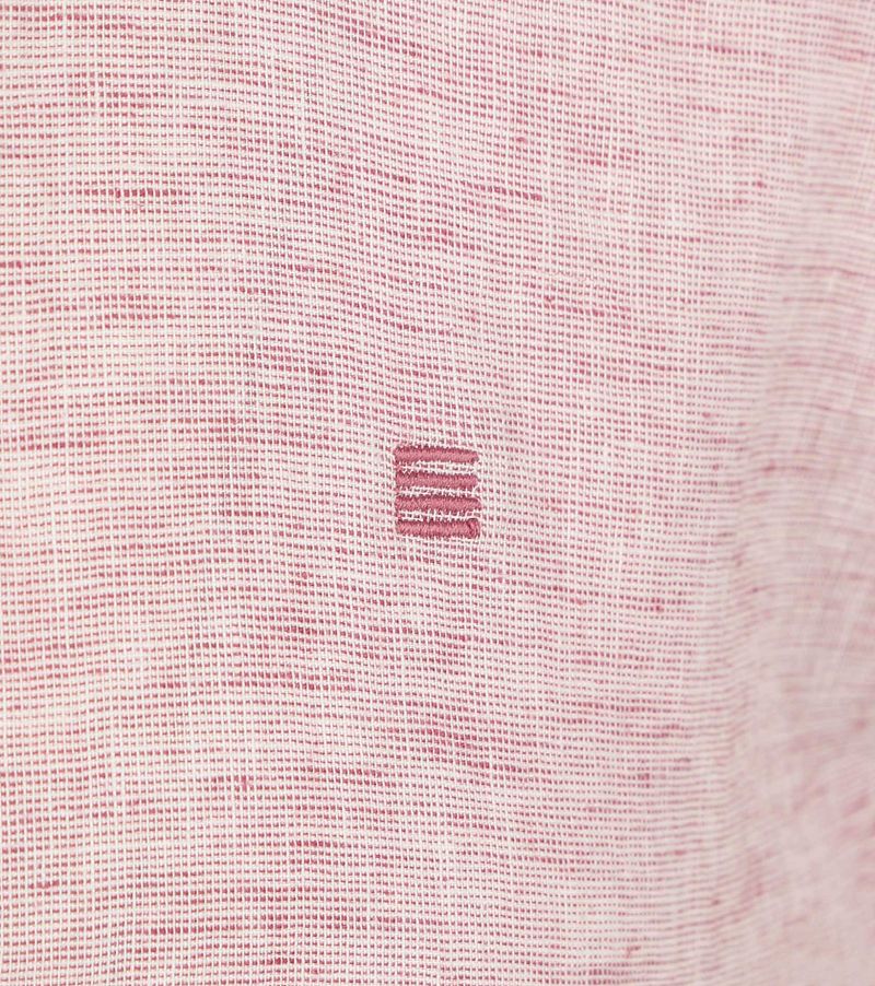 No Excess Short Sleeve Overhemd Linen Blend Roze