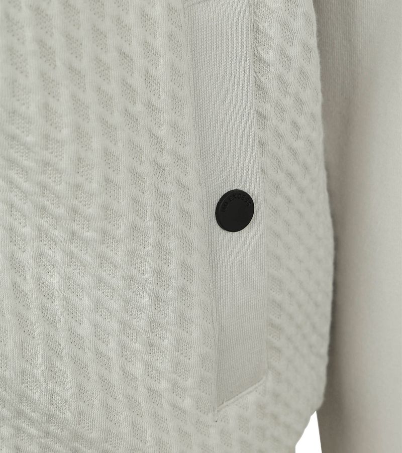 No Excess Vest Zipper Jacquard Chalk