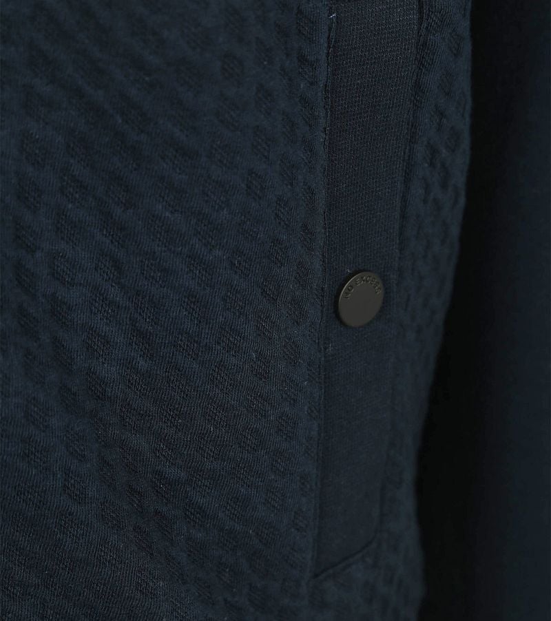 No Excess Vest Zipper Jacquard Navy