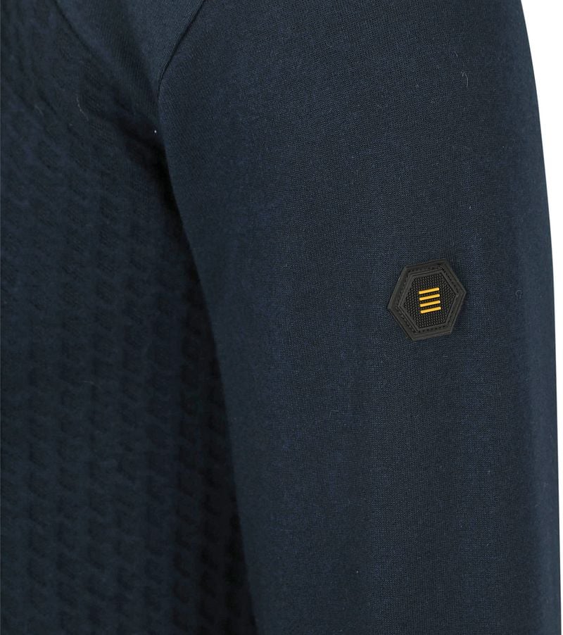 No Excess Vest Zipper Jacquard Navy